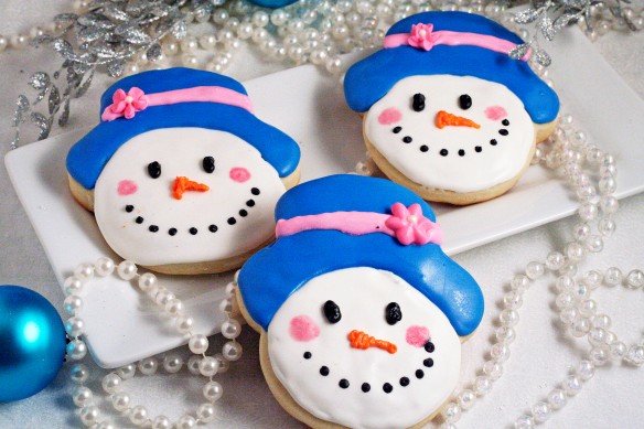 Snowman Christmas Sugar Cookie