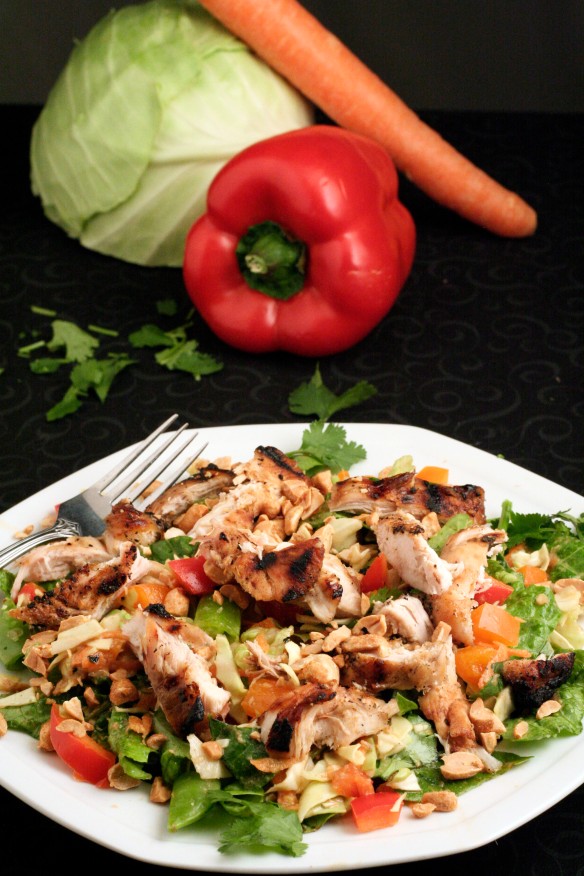 Thai salad with grilled chicken